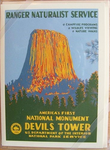 Devils Tower NHA I WPA Notecards