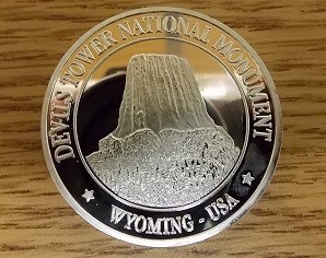 Devils Tower Silver Medallion