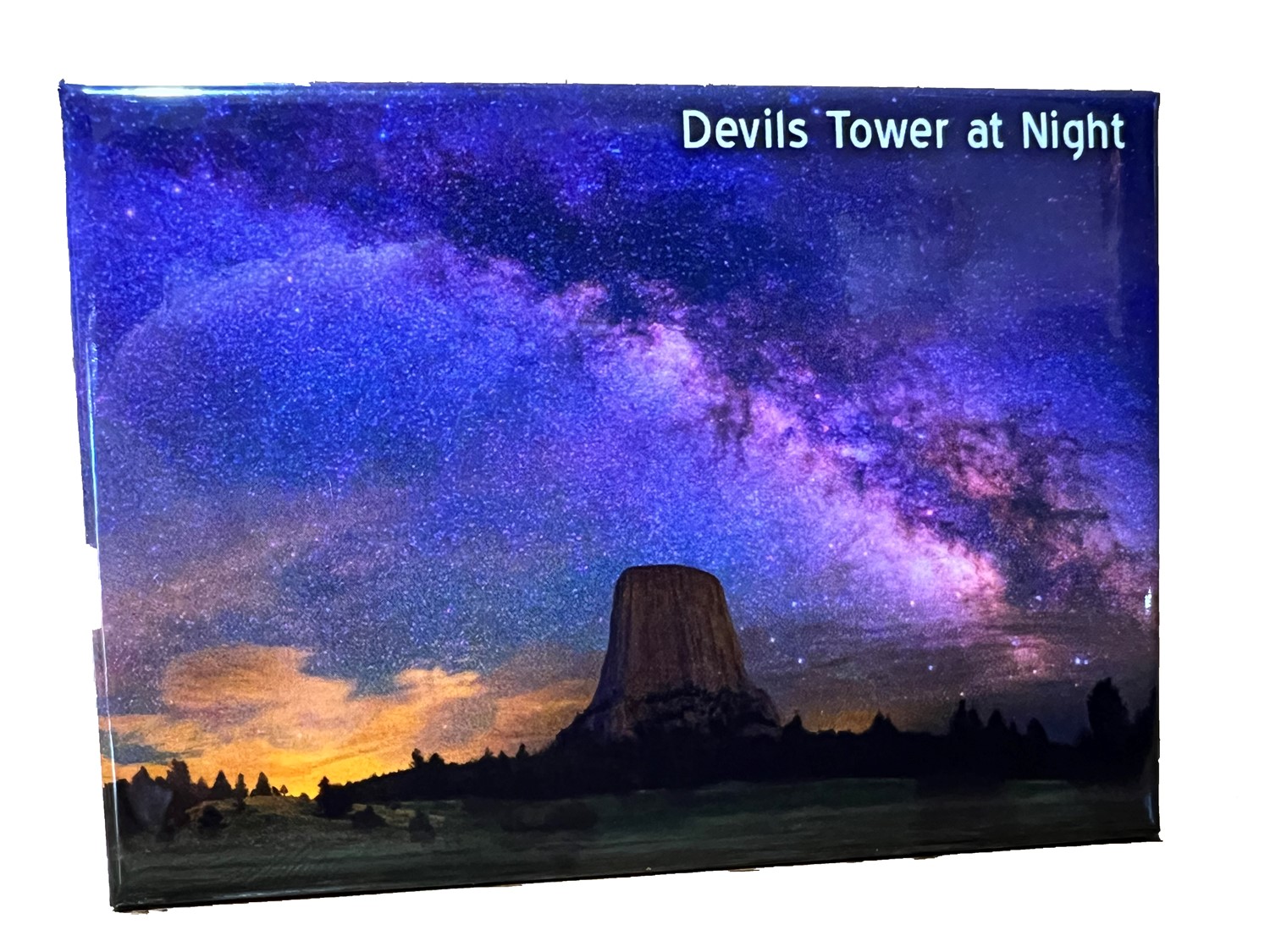 Devils Tower by Moonlight: Milky Way Close Encounter Magnet 202405-23