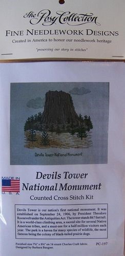 Devils Tower NHA I Devils Tower Cross Stitch