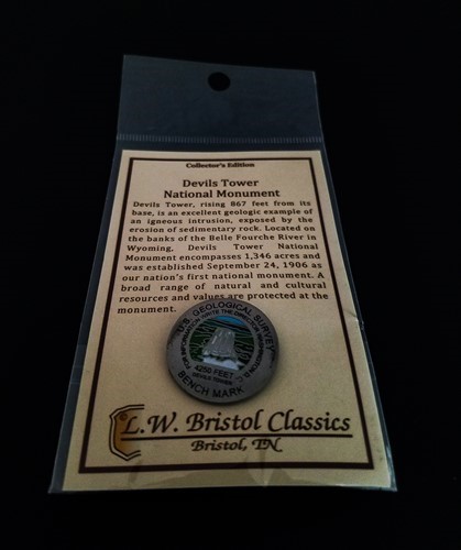 Devils Tower Benchmark Pin - Color