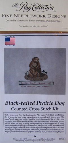 Devils Tower Black-tailed Prairie Dog Cross Stitch