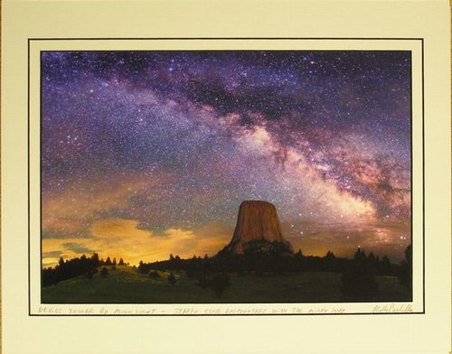 Devils Tower by Moonlight: Milky Way Close Encounter Photo