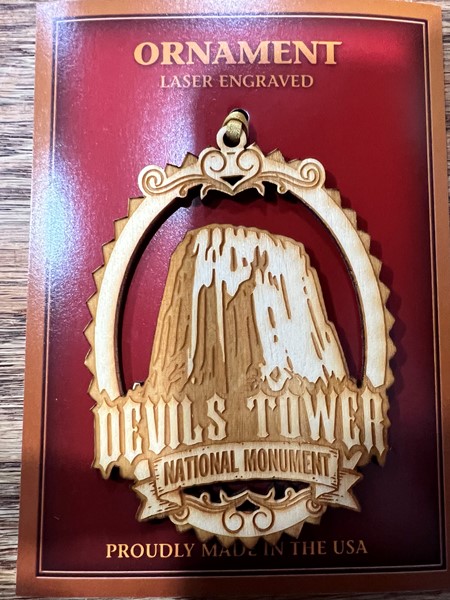 Devils Tower Wooden Ornament